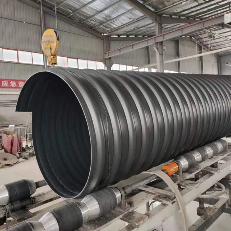 HDPE Стальная гофрированная гофрированная труба с двойной стенкой
